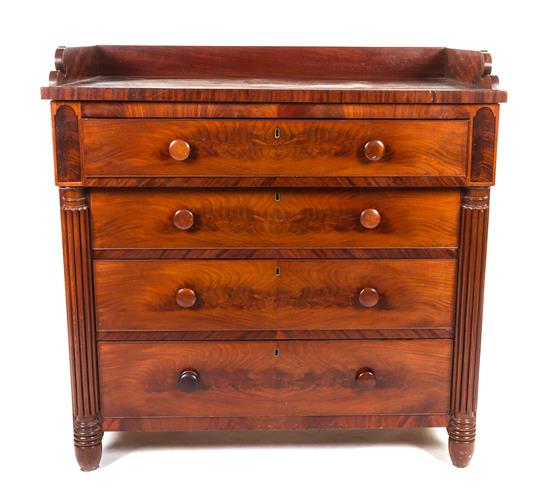 Appraisal: Sale Lot An American Empire Mahogany Chest of Drawers mid-