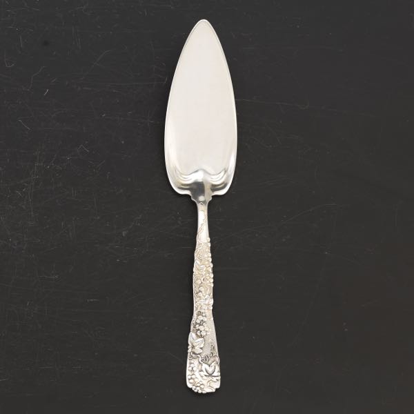 Appraisal: TIFFANY CO STERLING CAKE PIE SERVER VINE PATTERN CA -