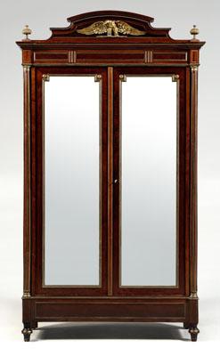 Appraisal: Henry Dasson French armoire Louis XVI style mahogany arched pediment