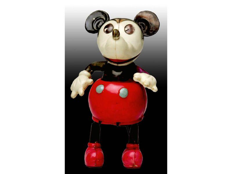 Appraisal: Walt Disney Celluloid Rambling Mickey Mouse Toy Description '' T