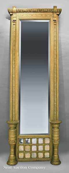 Appraisal: A Monumental American Aesthetic Giltwood Pier Mirror late th c