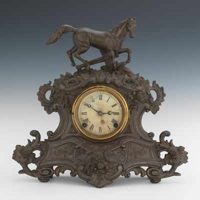 Appraisal: A Florence Kroeber-Nicholas Mueller Day Time Strike Clock ca Late