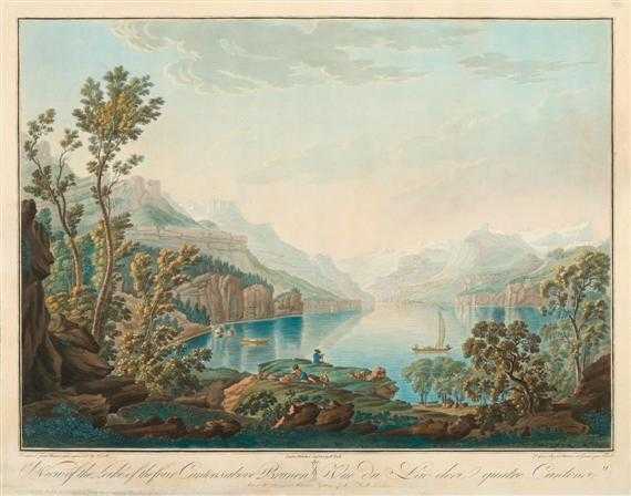 Appraisal: LAKE LUCERNE -Johann Heinrich Troll - A view of the