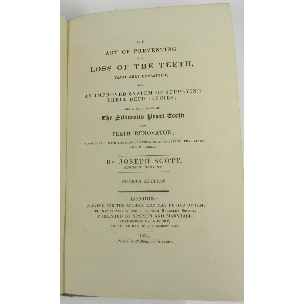 Appraisal: Dentistry - Scott Joseph The Art of Preventing the Loss