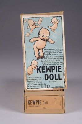 Appraisal: ORIGINAL BOX FOR BISQUE KEWPIE What wonderful graphics on this