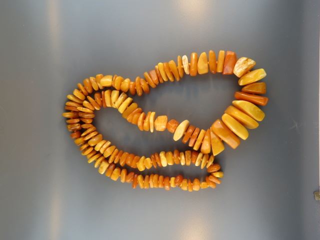 Appraisal: Golden Butterscotch Amber Necklace natural graduated beads long