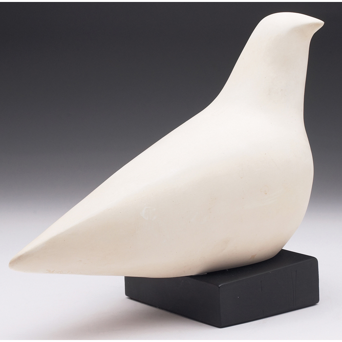 Appraisal: Cleo Hartwig dove sculpture covered in an ivory matte glaze