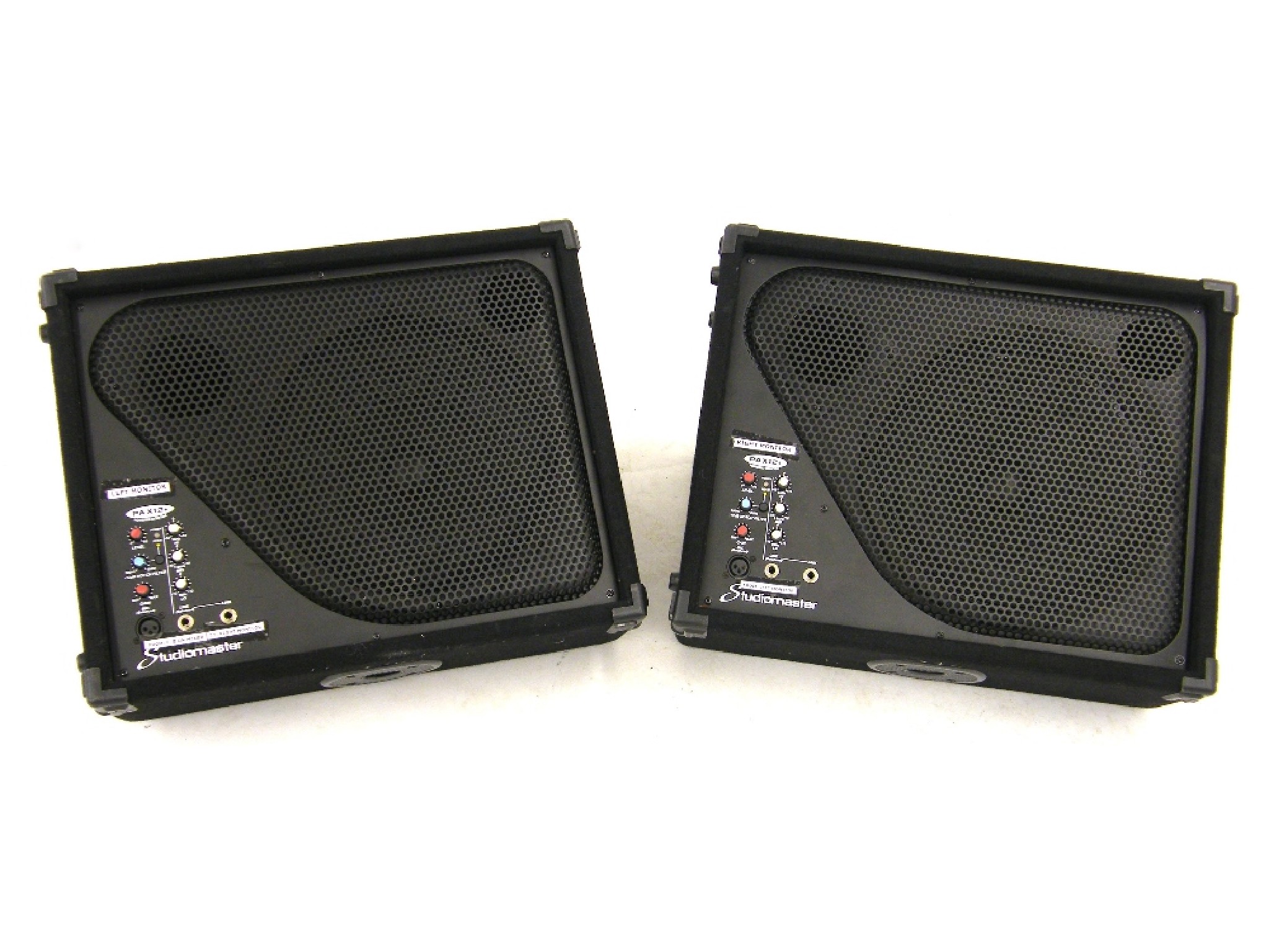 Appraisal: Pair of Studiomaster PAX powered wedge monitor speakers