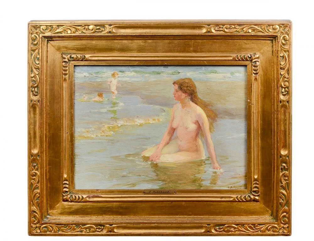 Appraisal: EDWARD POTTHAST American - Lady Bather on the Shore with