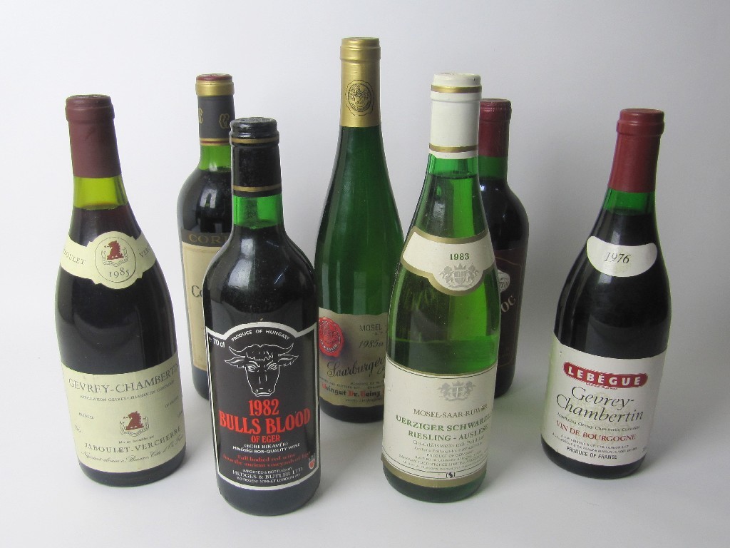 Appraisal: Eleven bottles of wine comprising Mosel-Saar-Ruwer Saarburger Rausch Reisling two