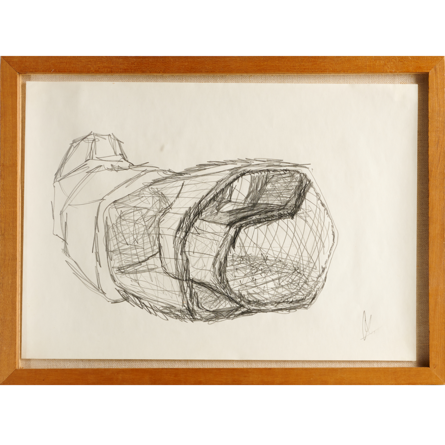 Appraisal: FREDERICK KIESLER PENCIL DRAWING ON PAPER Frederick Kiesler Austrian American