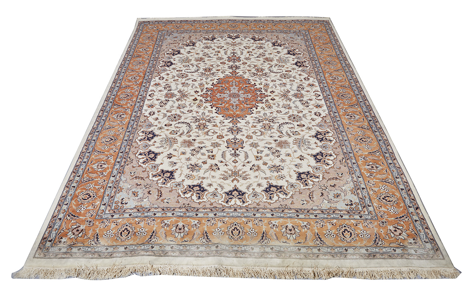 Appraisal: A GOOD LARGE PERSIAN NAIN RUG With central emanating medallion