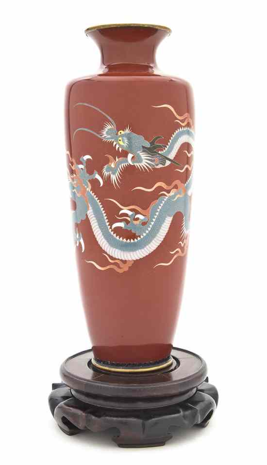 Appraisal: A Japanese Cloisonne Enamel Vase of baluster form having a