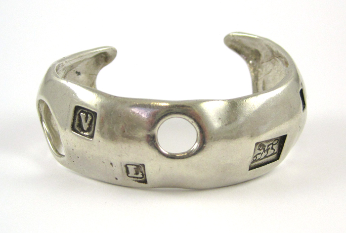 Appraisal: STERLING SILVER CUFF BRACELET weighing grams and measuring inch wide