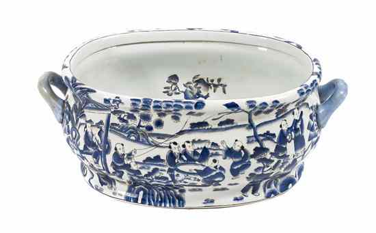 Appraisal: A Chinese Porcelain Foot Bath th century the exterior having