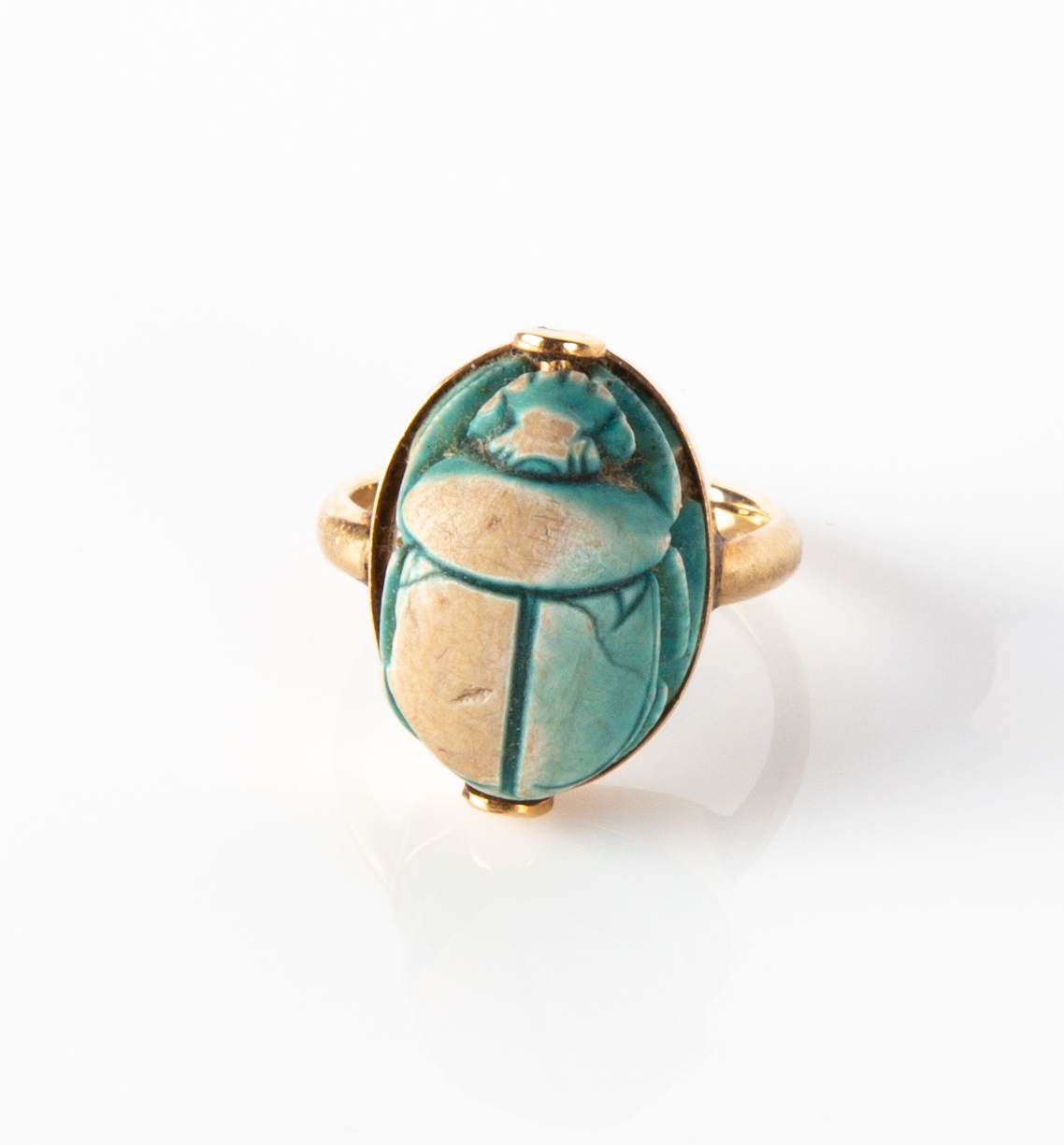 Appraisal: ANCIENT EGYPTIAN SCARAB RING Set in KT Gold grams