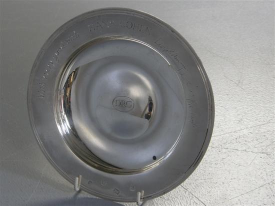 Appraisal: Presentation silver dish ozs