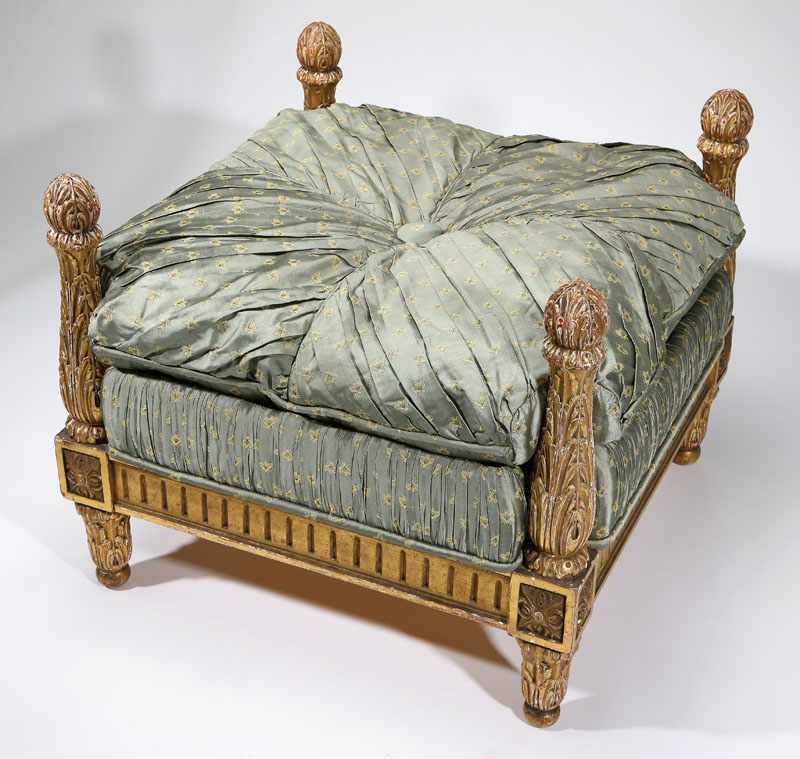 Appraisal: Assembled from various antique and modern elements upholstered in modern