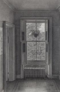 Appraisal: PAQUETTE Gregory Morning Charcoal am Conte on Paper Signed and