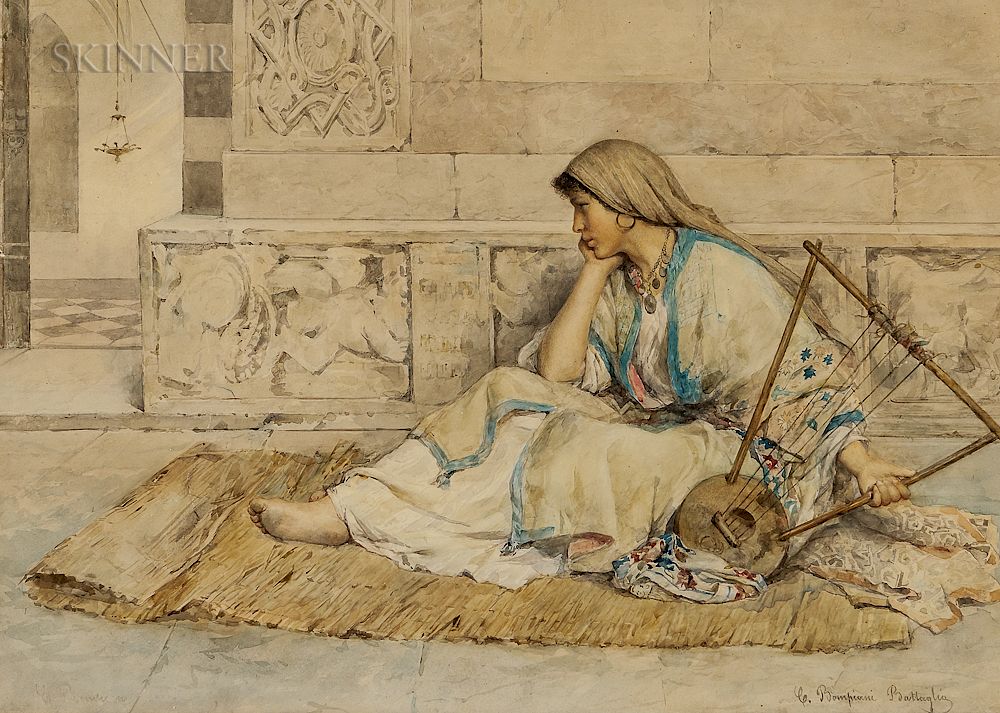 Appraisal: Clelia Bompiani Battaglia Italian - The Gypsy Musician Clelia Bompiani