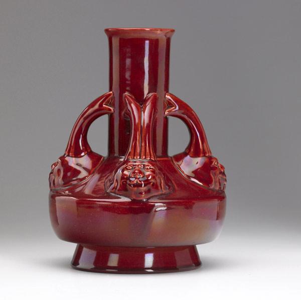 Appraisal: CHRISTOPHER DRESSER Vase in the Asian taste with four figural