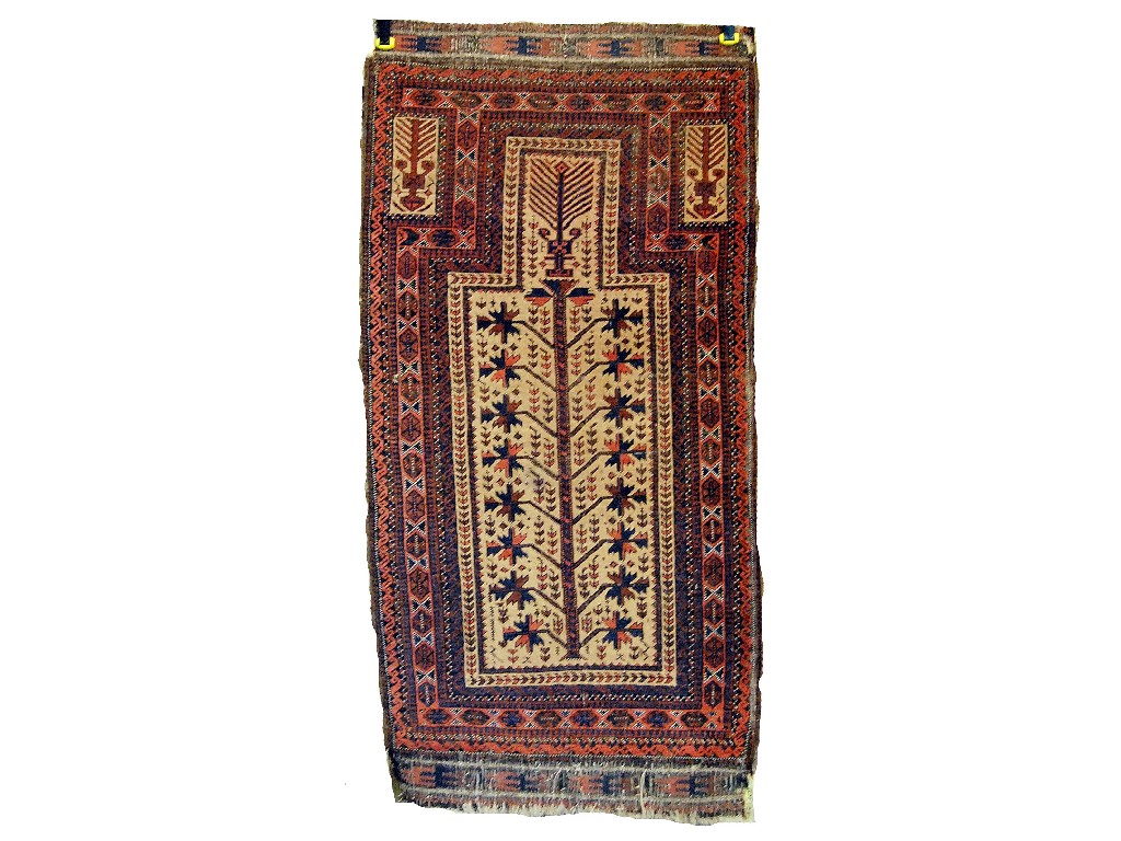 Appraisal: Balouch prayer rug circa