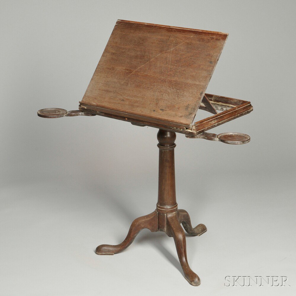 Appraisal: Georgian Mahogany Reading Stand England early th century the molded