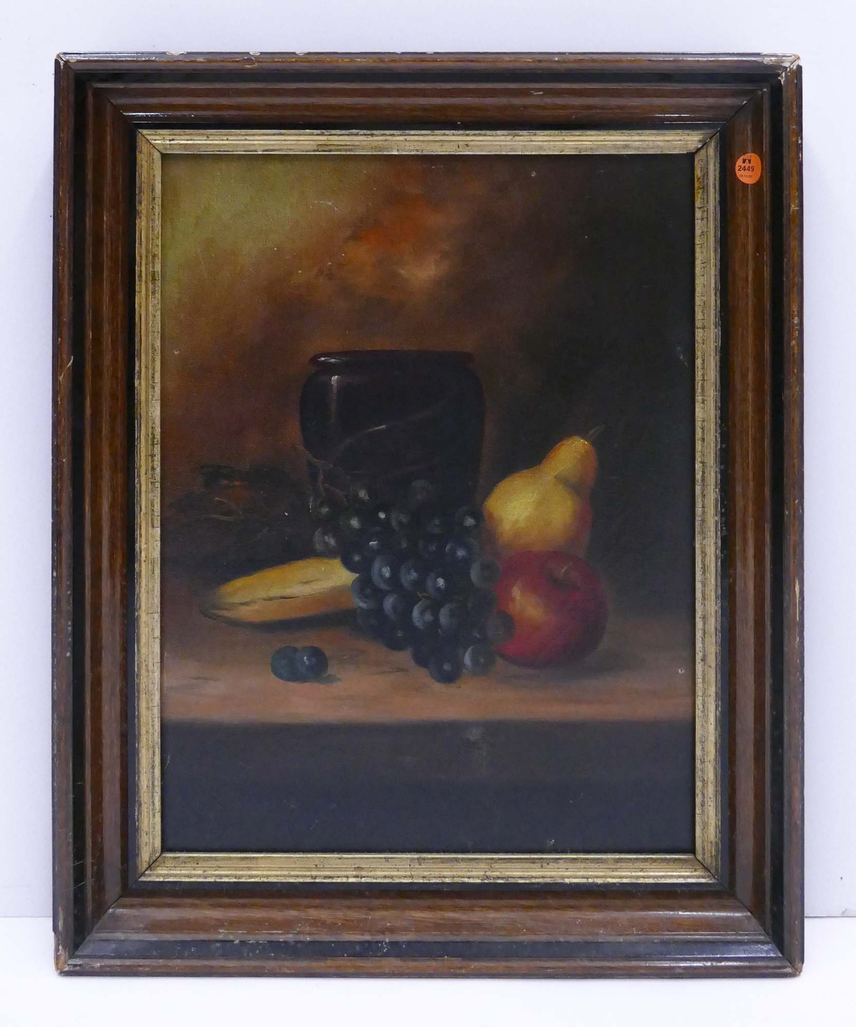 Appraisal: Antique Still Life Oil Painting Framed- x '' MAB