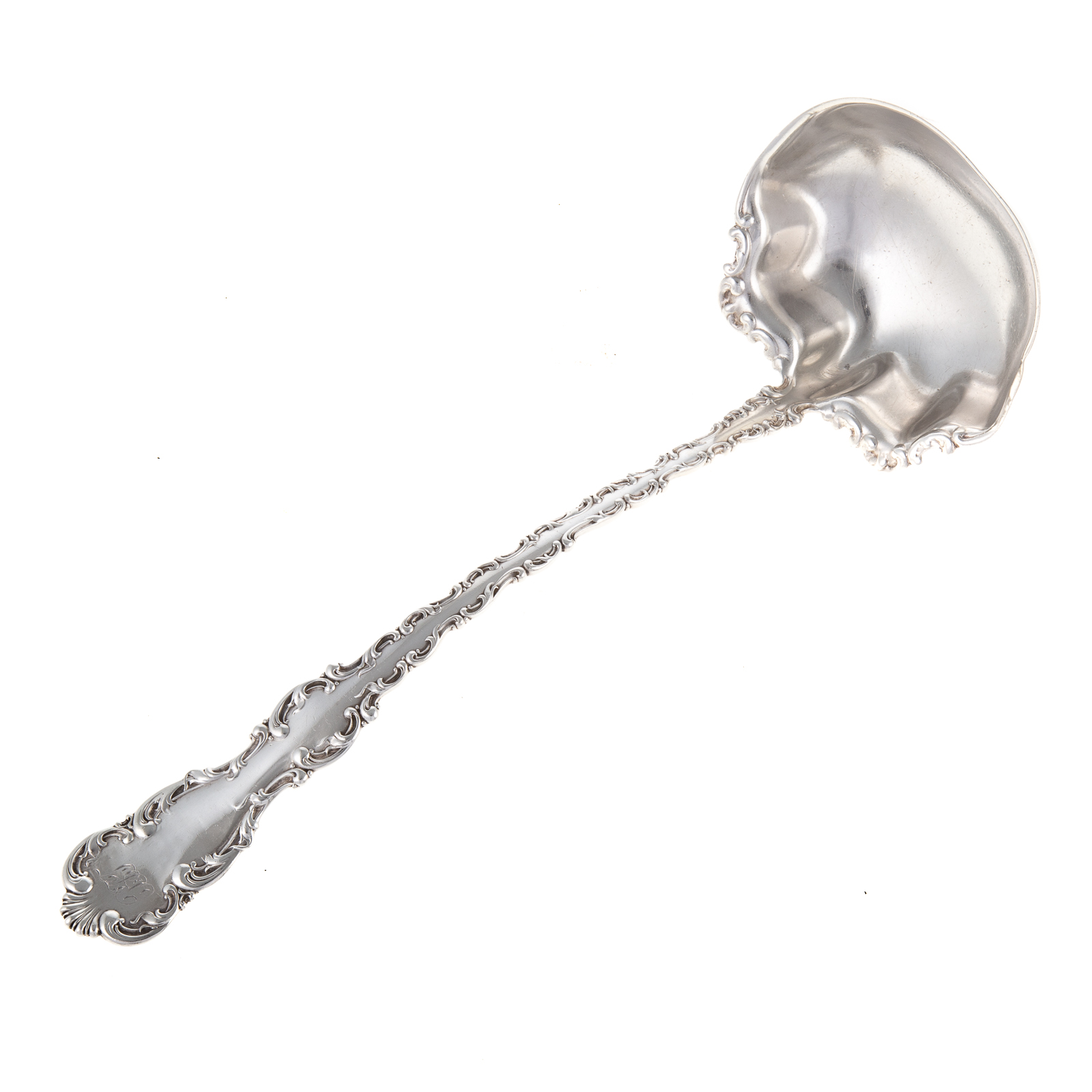 Appraisal: WHITING STERLING LOUIS XV PUNCH LADLE Monogrammed in ozt