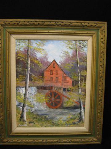 Appraisal: Hielene Furlong Oil Old Mill well known Brown County Indiana