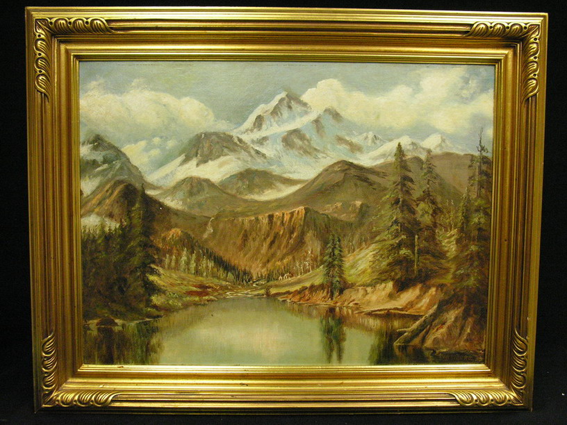 Appraisal: OIL ON BOARD LANDSCAPE W A MOORE W A Moore