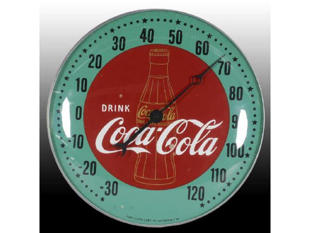 Appraisal: Coca-Cola Gold Bottle Pam Thermometer Description s Clean example with