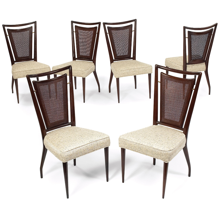 Appraisal: J Stuart Cligman dining chairs by John Widdicomb six USA