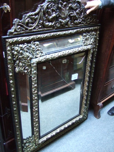 Appraisal: A early th century Flemish ebonised and brass mounted wall