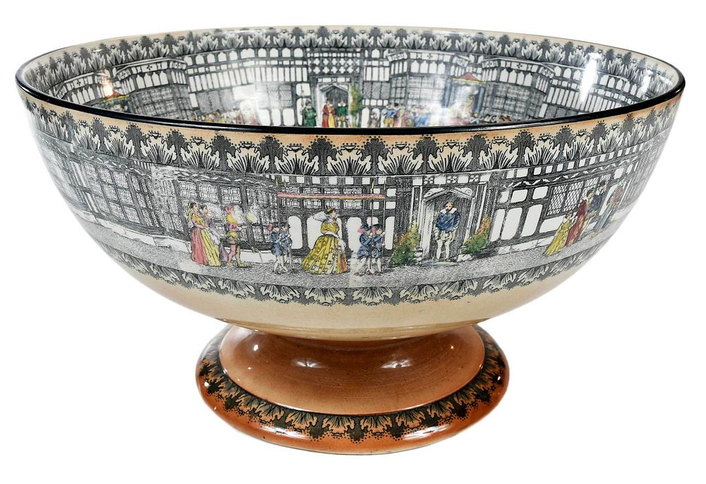 Appraisal: Large Royal Doulton Lusterware Punch Bowl British early th century