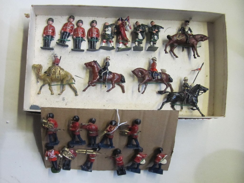 Appraisal: Lot comprising assorted lead soldier figures in two boxes and