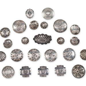 Appraisal: Navajo Silver Buttons and Button Covers PLUS second quarter -