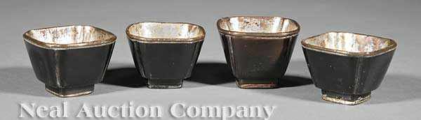 Appraisal: A Set of Four Chinese Lacquer Wine Cups th th