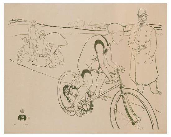 Appraisal: TOULOUSE LAUTREC Henri de - CYCLES MICHAEL lithograph in colors