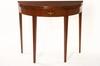 Appraisal: CARD TABLE - Mahogany demi-lune Hepplewhite style card table Central