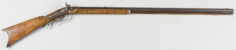 Appraisal: Kentucky Percussion Long Rifle unsigned ca mid- th c octagonal