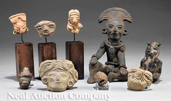 Appraisal: A Group of Pre-Columbian Pottery Figures and Figural Fragments including