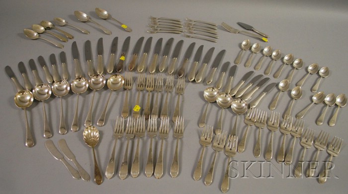 Appraisal: Dominick Haff Sterling Partial Flatware Service in Pointed Antique pattern