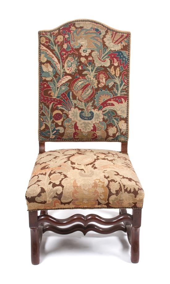 Appraisal: Sale Lot A French Provincial Tapestry Upholstered Walnut Fauteuil the