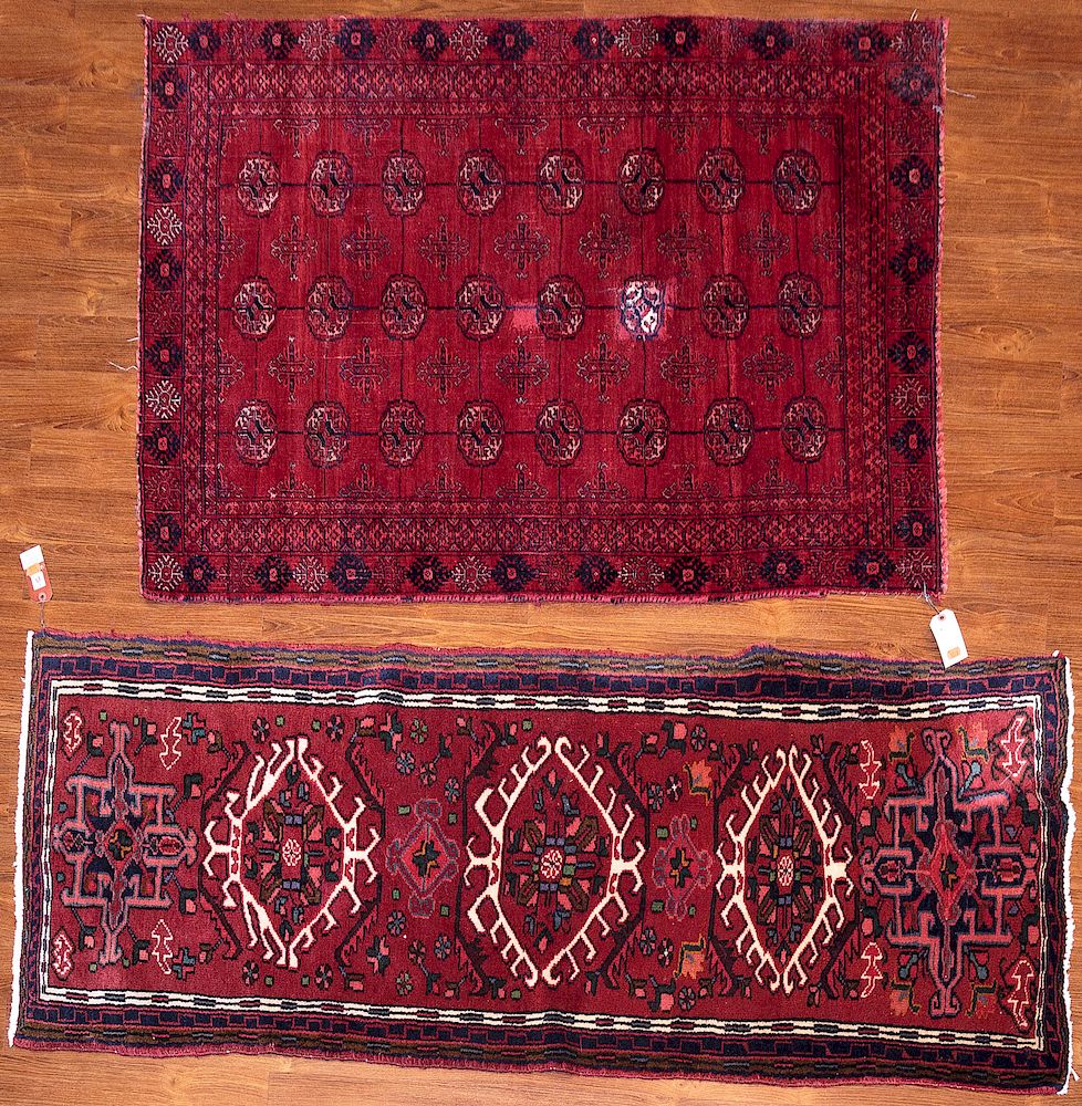 Appraisal: Turkemon Bohkara Hamadan Scatter Rugs Turkemon Bohkara - x Hamadan