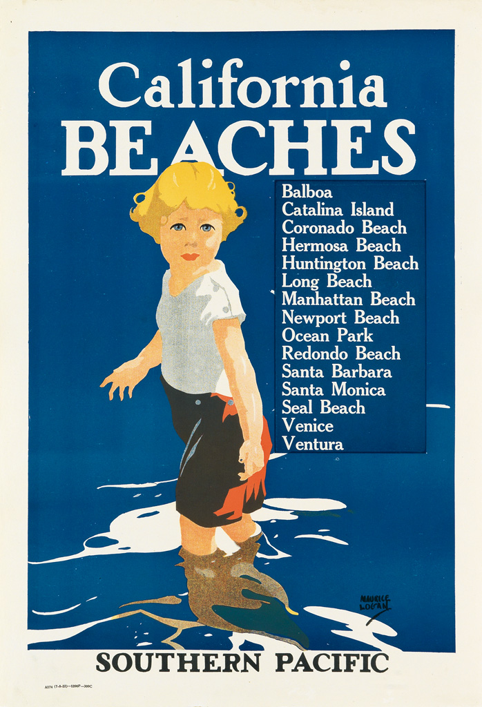 Appraisal: MAURICE LOGAN - CALIFORNIA BEACHES SOUTHERN PACIFIC Circa s x