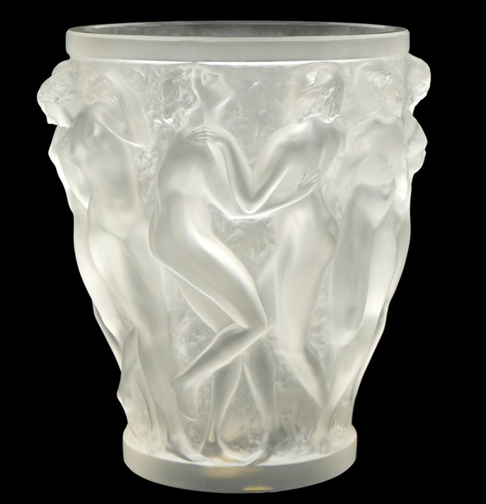 Appraisal: Lalique Baccantes Vase originally designed in by Rene Lalique in