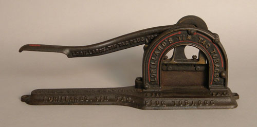 Appraisal: Lorillards iron tobacco cutter h l