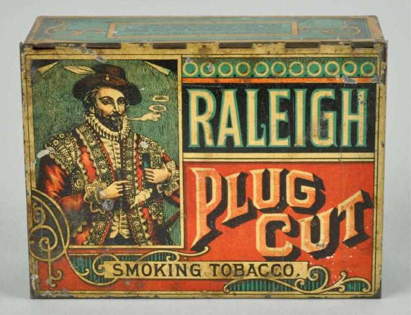 Appraisal: Raleigh Square Flat Tobacco Tin Description Good color and shine