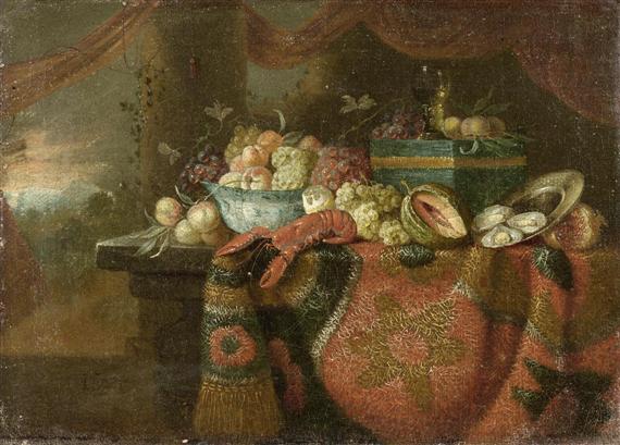 Appraisal: LUST JAN BAPTIST Holland th century Still life with fruits